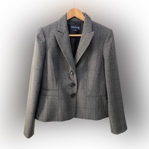 Women’s Business Jacket Gray/Black Size:12 Evan Picone.